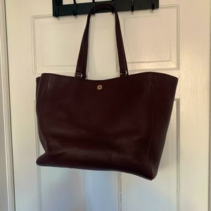 Dangne Dover - Allyn Tote - Large - Oxblood / Maroon Leather
